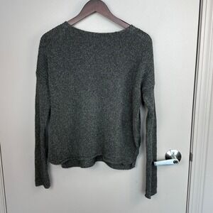 Peruvian Connection Gray Knit Sweater XS Pima Cotton Long Sleeve Crew Neck